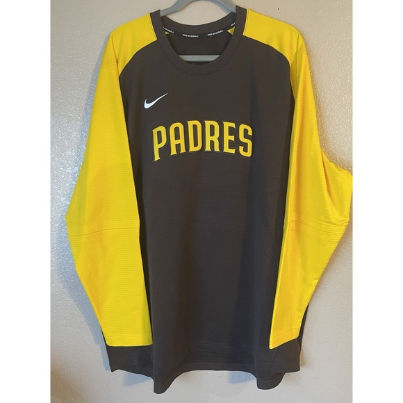 Men's 2XL NWOT San Diego Padres Nike Pregame Performance Raglan Sweatshirt